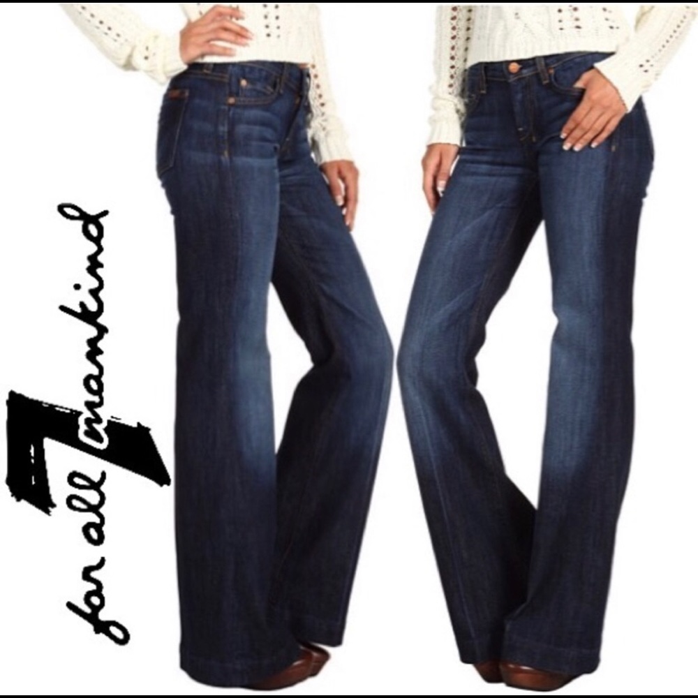 7 for All Mankind Dojo Flare Blue Jeans size 26